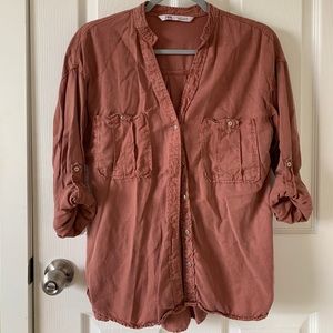 ZARA Clay Colored Button Down